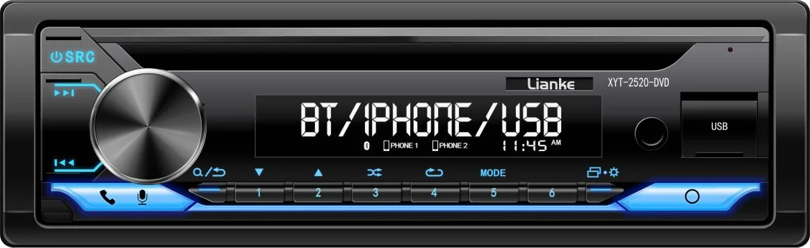 Amplificateur de voiture avec lecteur audio MP3 Bluetooth à panneau détachable