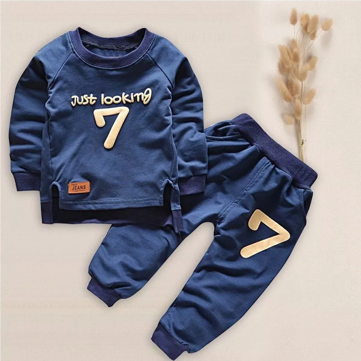 Fashion Casual Autumn Number Pattern Long Sleeve Baby Toddler Clothing Kids Boys Clothes