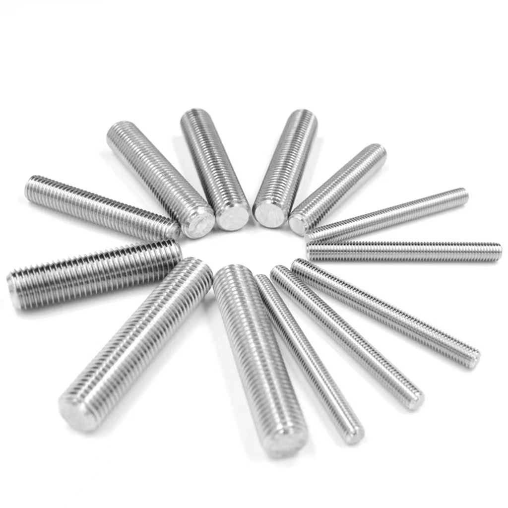 DIN976 Threaded Full-Tooth Threading Screw Headless Bolt M5-M30 Connecting Screw for 304 Stainless Steel Bar
