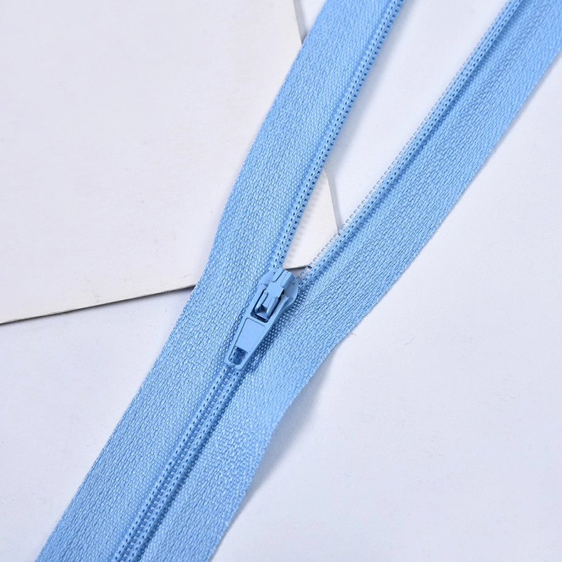 Wholesale 3# Open End Colorful Invisible Nylon Zipper for Garments Pants and Luggage