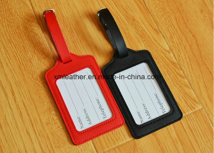 Promotional Soft PU Leather Name Tag for Travellling