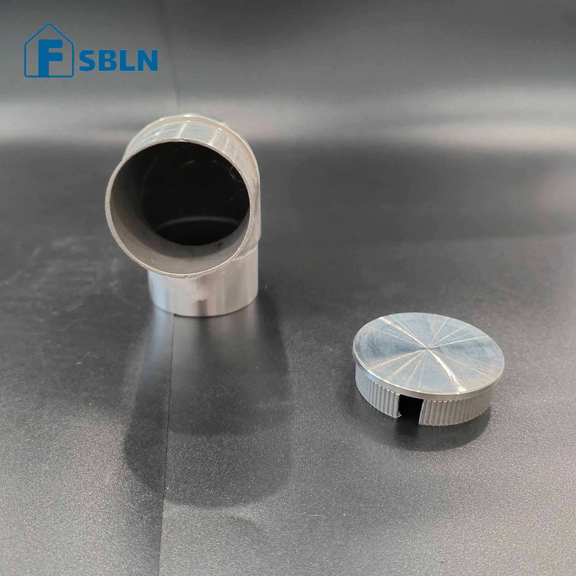 Bln Glass Door Handrail Connectors - Stainless Steel