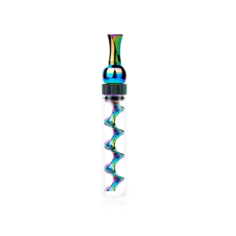 7p Mini Custom Logo Colorful Compact Copper Tip Twisty Water Pipe