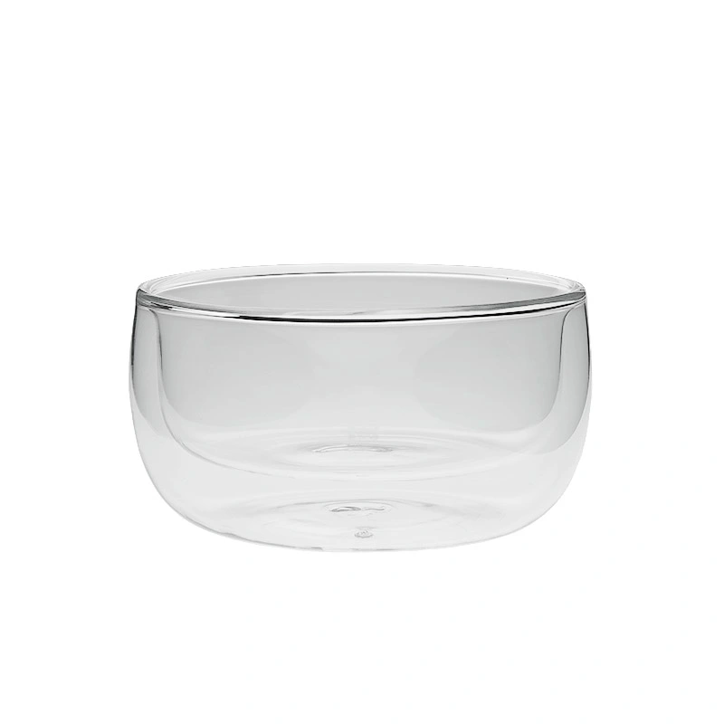 Glassware and Soup Bowls Insulating Double-Walled Glass Keeps Food Hot & Cold Glass Bowl