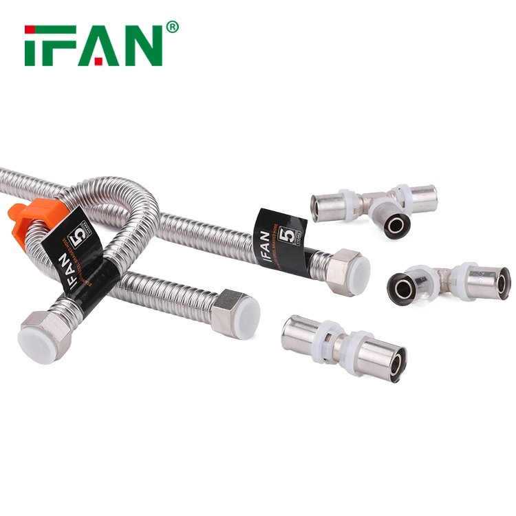 Ifan Custom Length Ultra-Flexible Metal Shower Hose Stainless Steel Corrugated Pipe