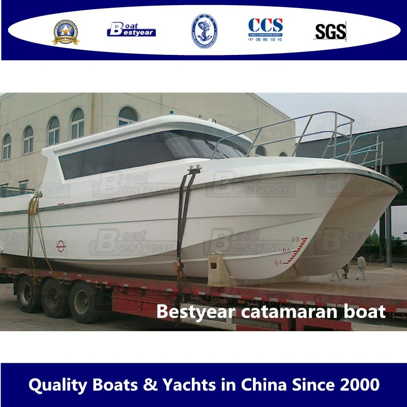 Bestyear 10.8m Fiberglass Catamaran Passenger Boat for 25 Passengers