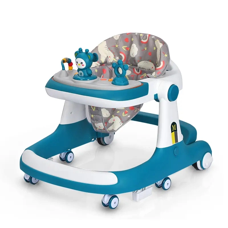 Poussette de voiture de marche multifonction de haute qualité anti-retournement pour très petit enfant Avec plateau à jouets musicaux