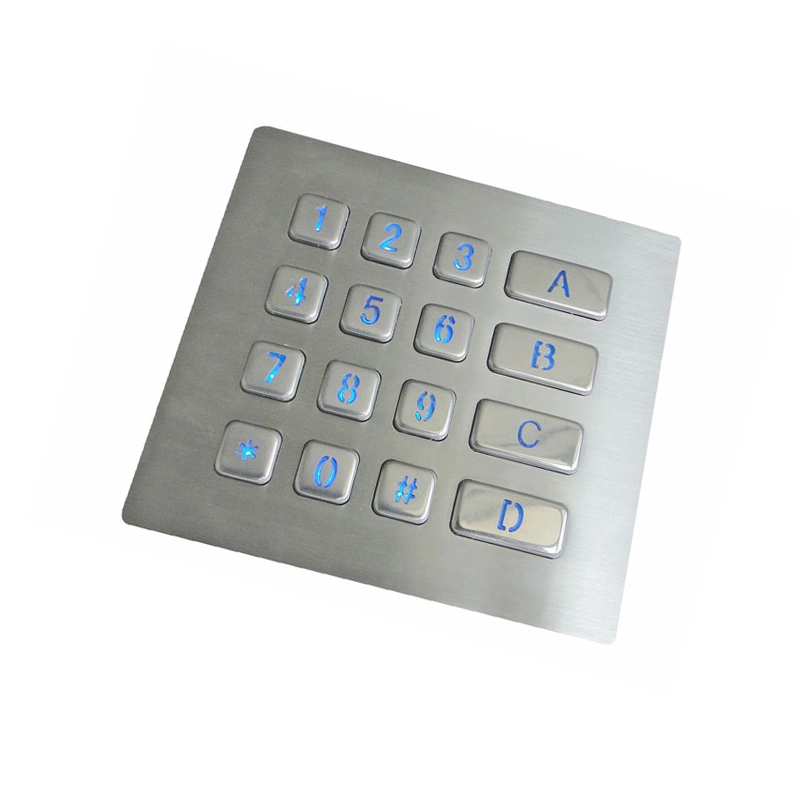 16 Full Travel Backlight Keys Metal Keypad