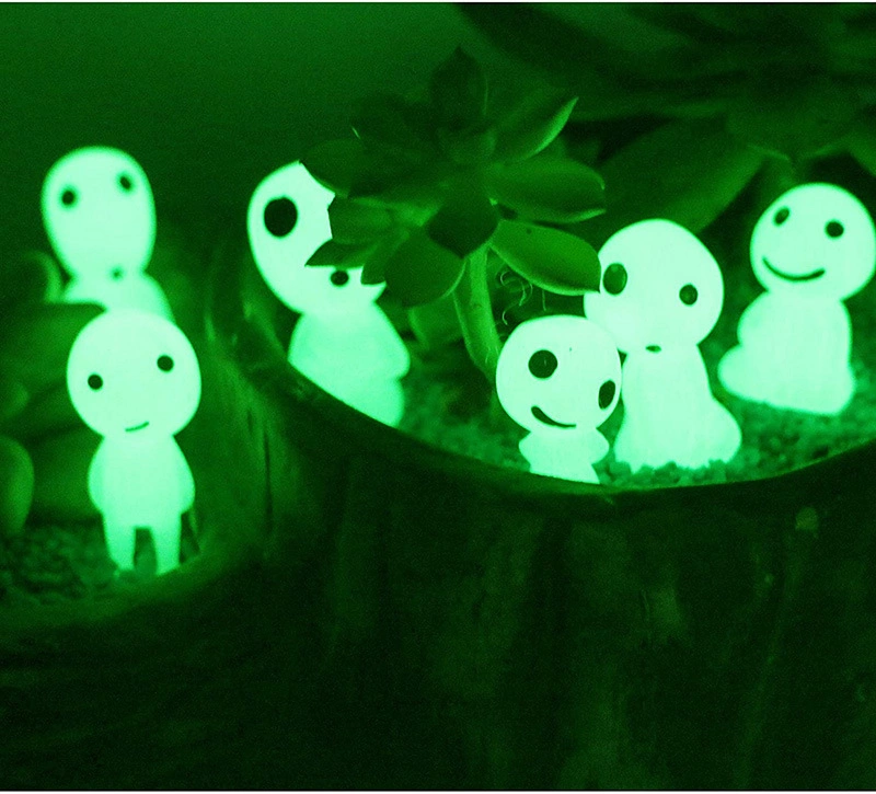 Árbol luminoso miniatura Elfos Poliresina resplandor en la oscuridad Mini Kits de jardín de hadas al aire libre Aliens