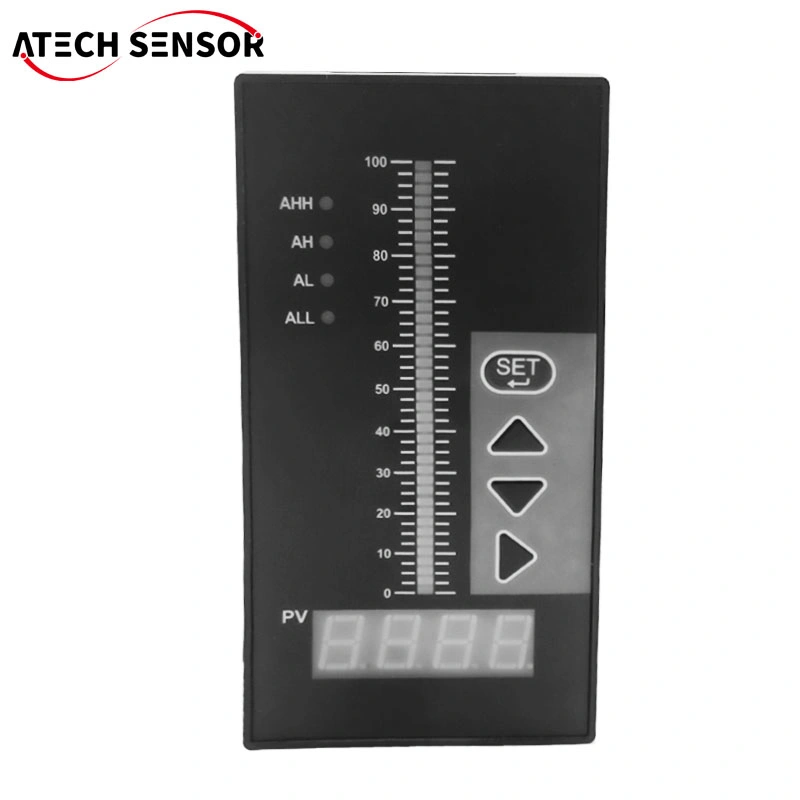 Pressure Transducer Submersible Level Transducer, 4 20mA Digital Water Level Display Meter Intelligent Pressure Controller Light Column Display