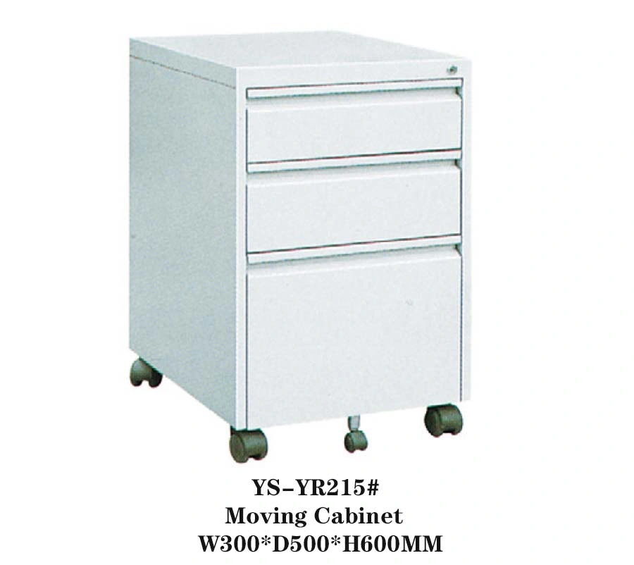 Office School Furniture White Metal Filing Cabinet Customized Moving Storage with Lock