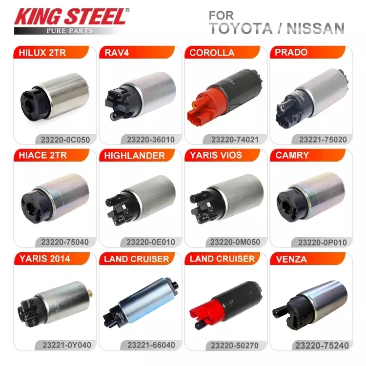 Preço de fábrica da Kingsteel Auto Peças Bomba de Combustível Elétrica de Alta Pressão para Motores de Carros Toyota Nissan Mitsubishi Honda Hyundai KIA Suzuki.