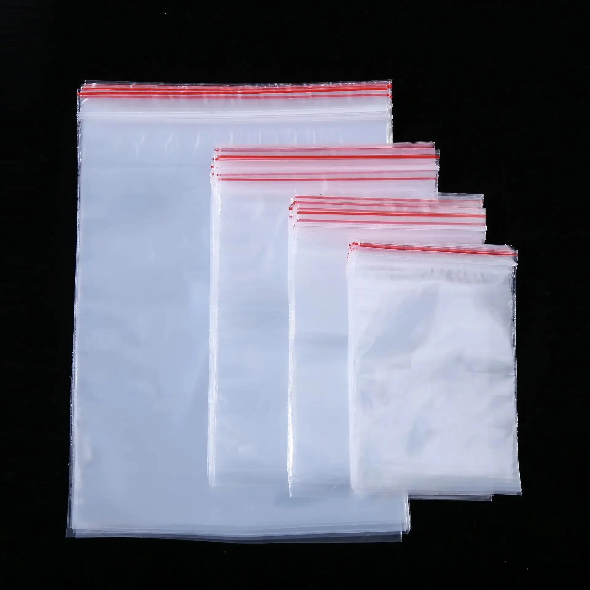 Embalagem em plástico Zipper transparente branco Embalagem em retalho com fecho autovedante Poly Bag, embalagem com fecho de correr com fecho de correr Pacote com orifício para pendurar