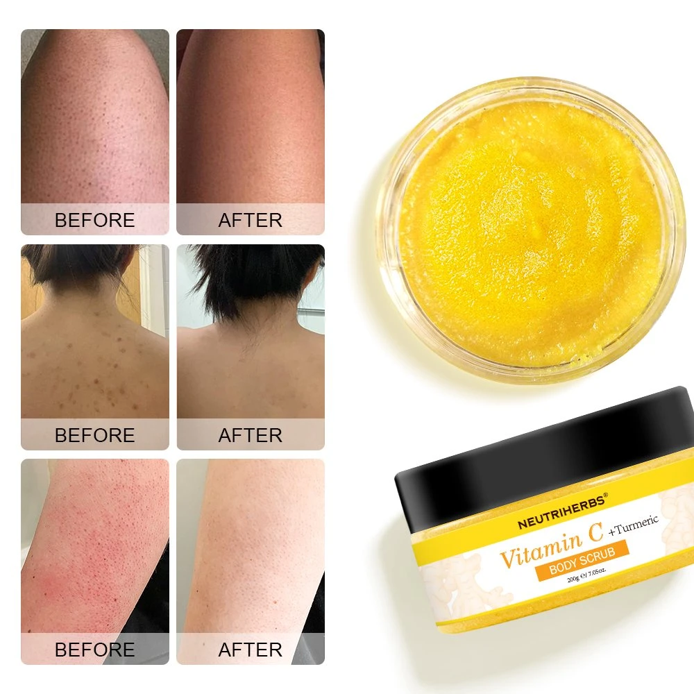 Wholesale/Supplier Cosmetics Skin Care Brightening Vitamin C Turmeric Body Scrub