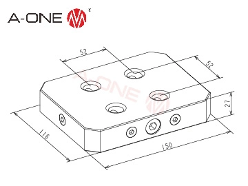 Torno de centragem automática Lang Zero Point Quick Change bloqueio manual Palete do sistema 3A-110169