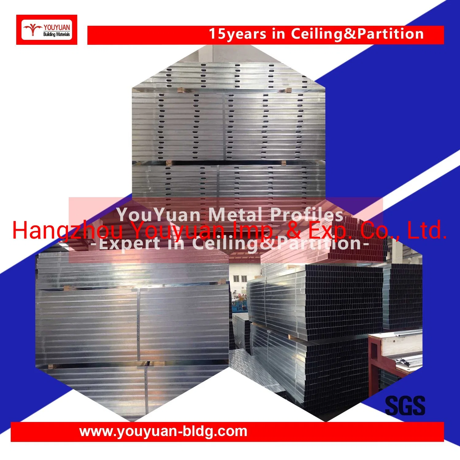 Hot Dipped Galvanized Steel Drywall Profiles Metal Frame Gypsum Board Wall Partition