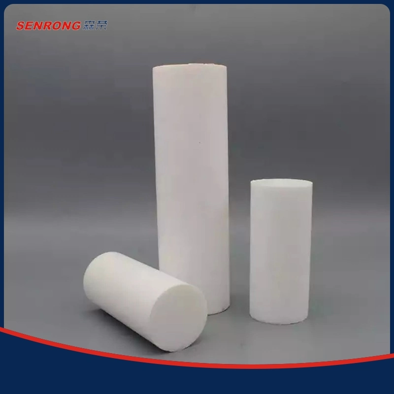 Proveedor de China blanco 100% virgen de grafito PTFE blanco blanco de plástico moldeado de vástago de PTFE Tubo sólido