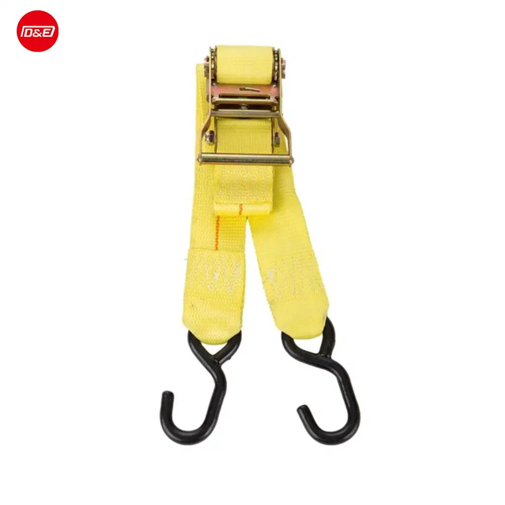 2" X 27 Ratchet Strap with Flat Hooks Working Load Limit 3335 Lbs