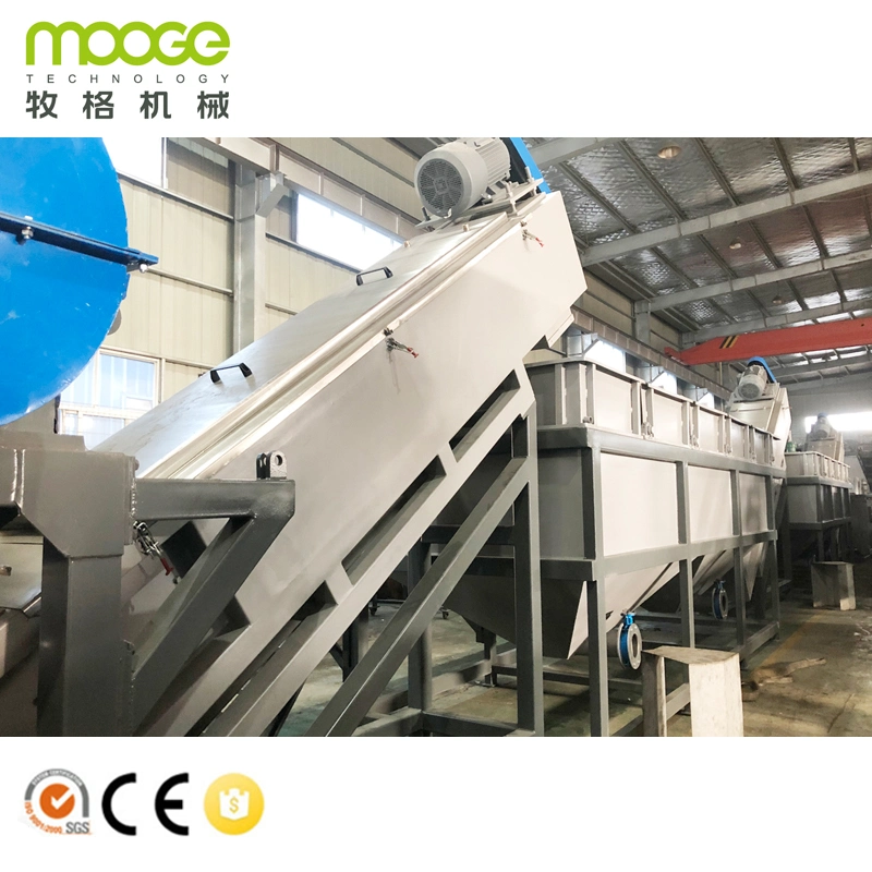 PP PE Waste Film Plastic Recycling Machinery Plastic Washing Machine Line For Mulching Film