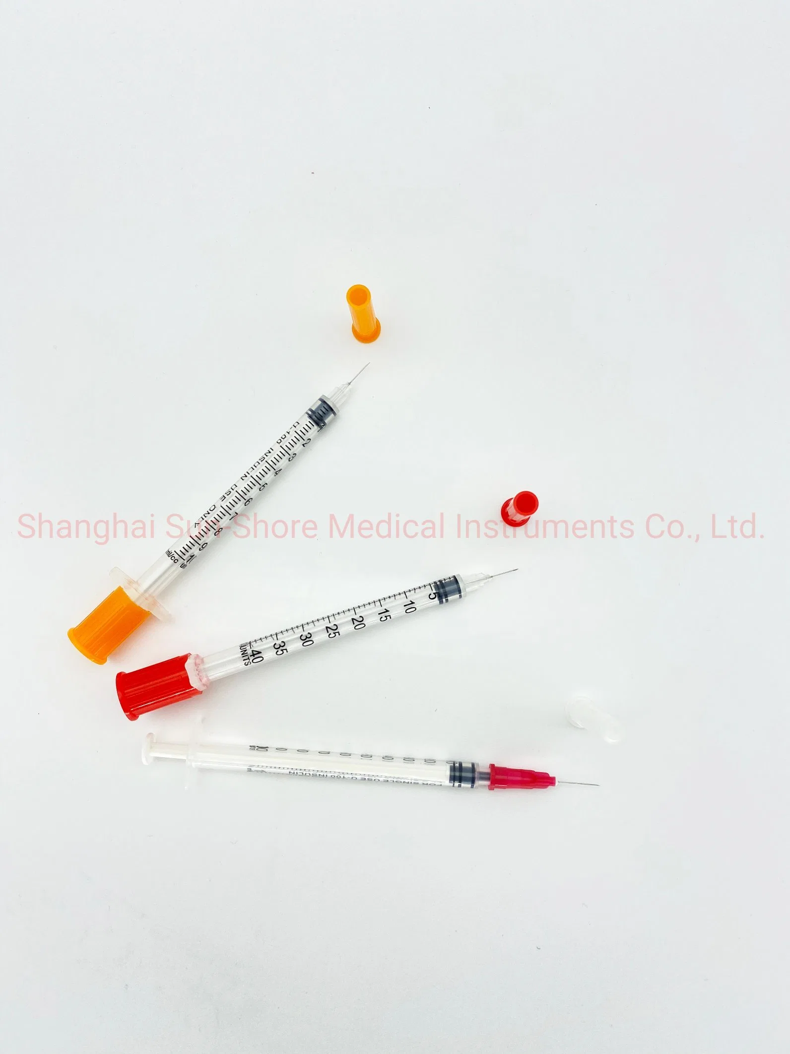 CE Medical Disposable Sterile Injection Plastic Oral Syringe, Insulin Syringe