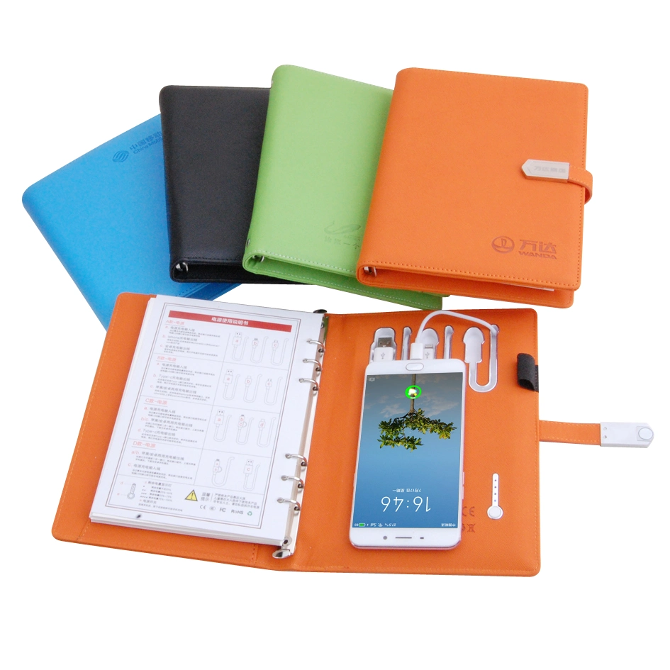 Multifunctional Power Bank Notebook Creative Mobile Power Business Charging Notebook Office Meeting