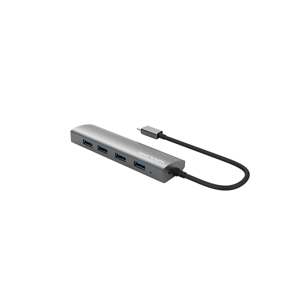 4 Popular em 1 USB A para USB3.0 Hub com material de alumínio Carroçaria