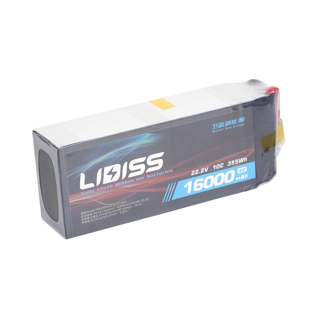 Libiss 16000mAh 6s 10c 22.2V High Energy Density Solid-State Lithium-Ion Pack for Uav or Drone or Rpa