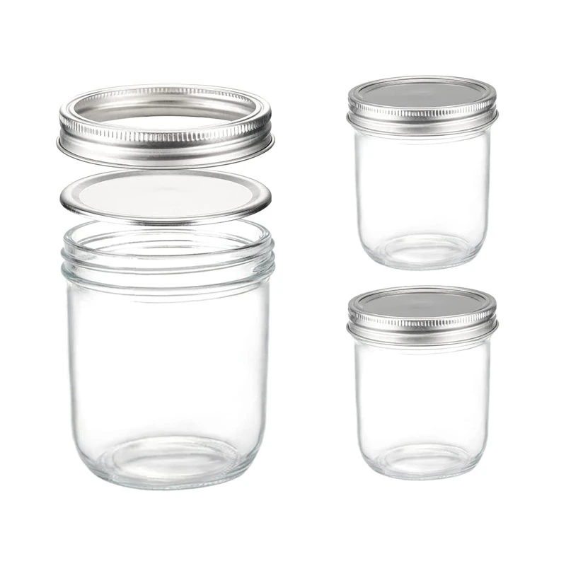 Commerce de gros en verre borosilicaté personnalisé étanche 16oz bol en verre de stockage d'épices alimentaires le récipient avec couvercle en bois de bambou