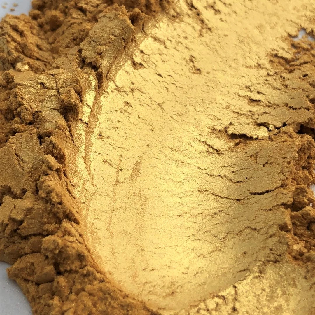 Pigments nacrés P806 Gold Lustre effets Or brillant pour revêtement Poudre de mica plastique 306 cosmétique