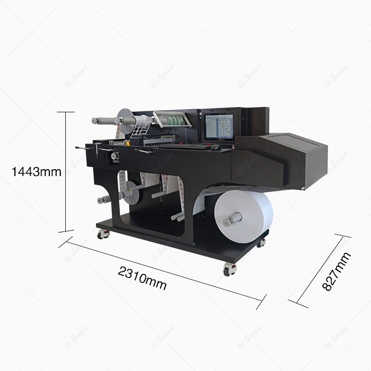 Finisseur d'étiquettes Saga All-in-One Cutter numérique rotatif avec Epson Imprimante