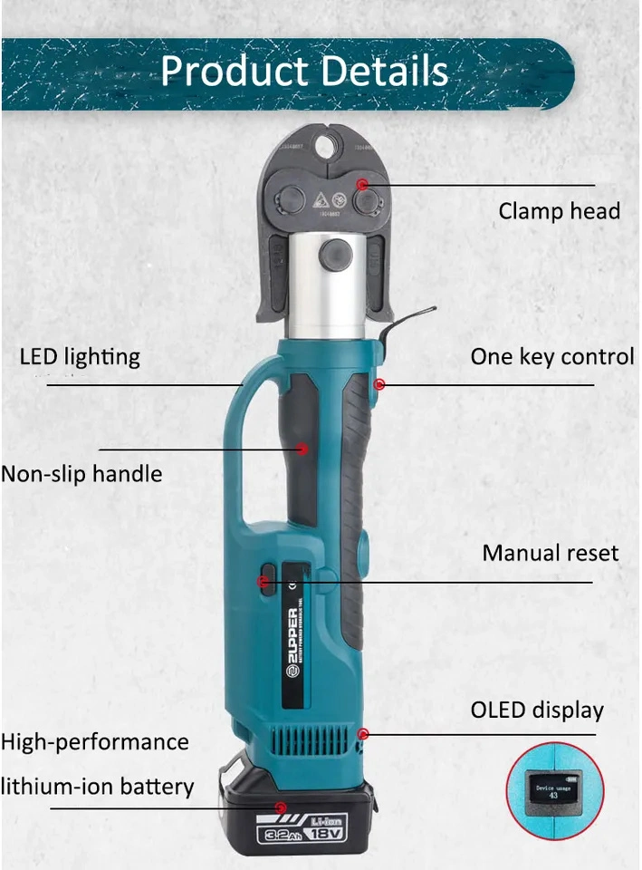 Outils de sertissage hydraulique à batterie intelligente autres outils de sertissage électrique