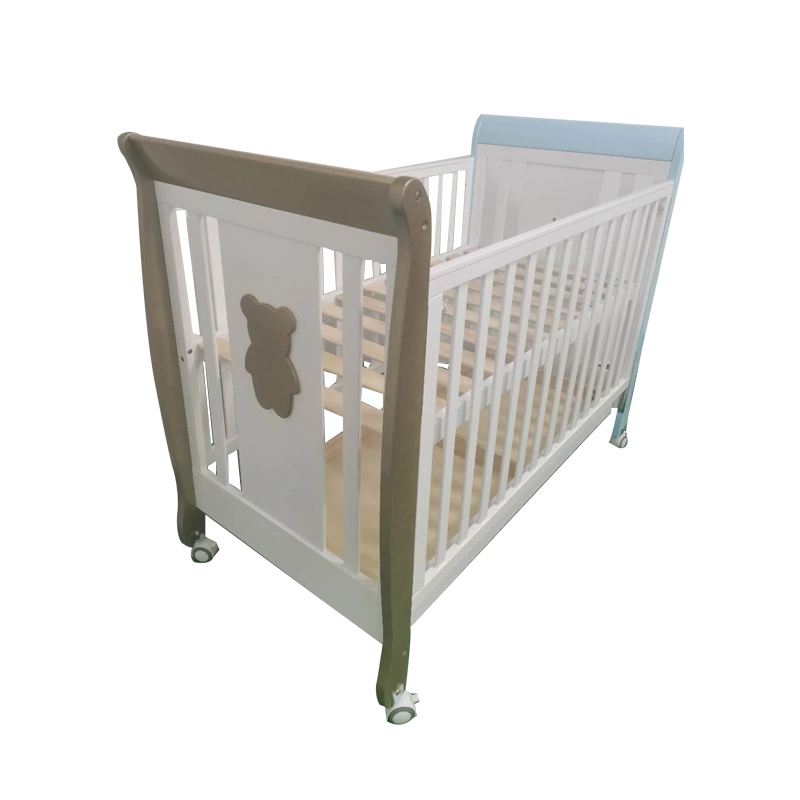 Hot Sale Baby Cot Bed Wooden Crib Designs Competitive Price Baby Cradle Swing Kids Bedroom Furniture Set