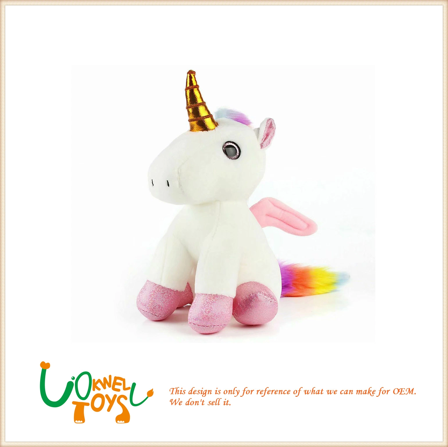 Nuevo Diseño de Juguetes de Peluche animales Unicornio Kawaii Unicornio de peluche personalizado