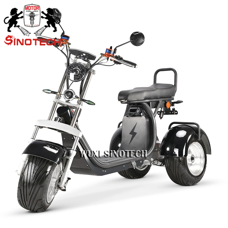 Wuxi Sinotech New EEC Three Wheels Electric Scooter Motorcycle 1500W/2000W 60V Electric Tricycles Motor Cycle Citycoco Trike