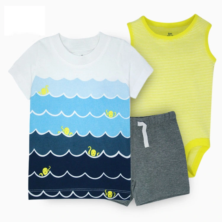 Kleinkinder Sommer Baby Kleidung T-Shirt und Shorts 2-tlg. Set 100% Baumwolle atmungsaktiv und bequeme Babykleidung