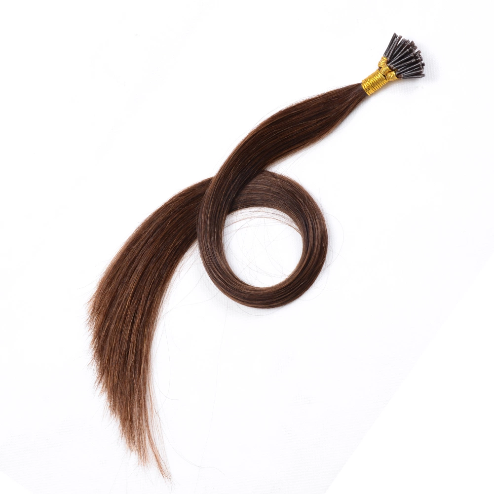 Großhandel Thick End Keratin Haar Pre Bonded Hair I-Tip Haar Erweiterungen Human Virgin Hair Bindings Hair Extension Cuticle Ausgerichtet Haar Haare Kleben