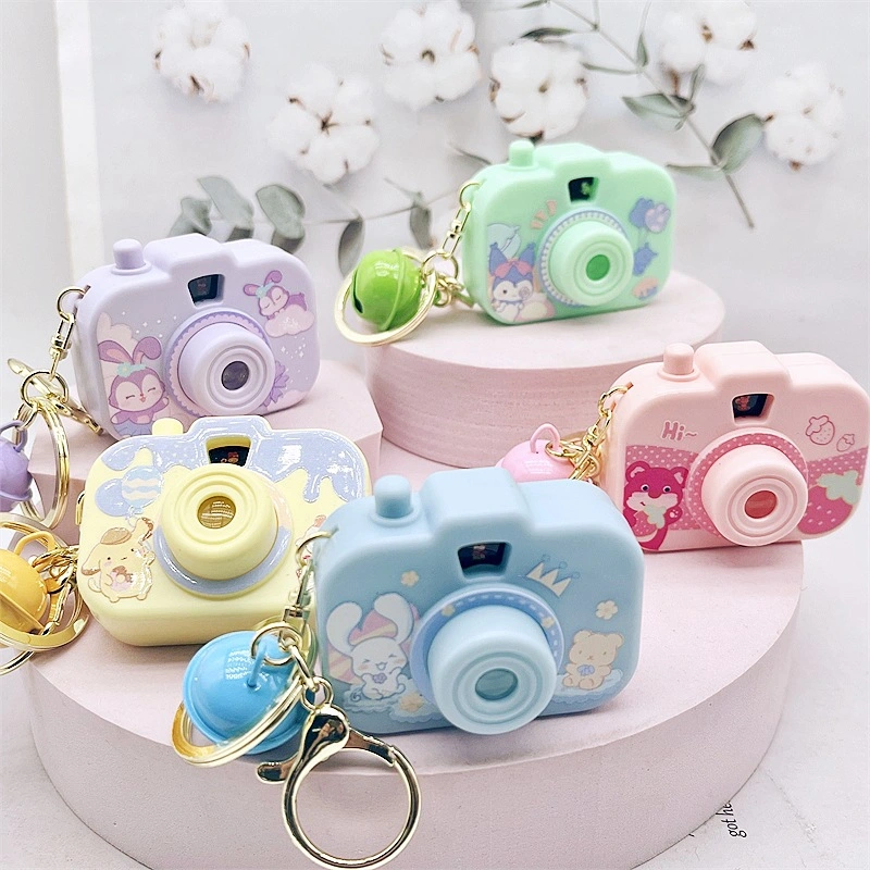 Cartoon Cartoon Cámara Colgante de coche llavero Mochila Colgante Sanrio Cinnamoroll PomPom Purin