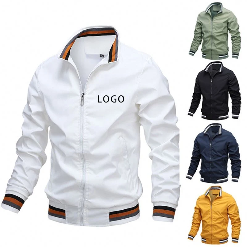 Custom Winter Mens Varsity Letterman Blank Golf Lightweight Windbreaker Bomber Jacket