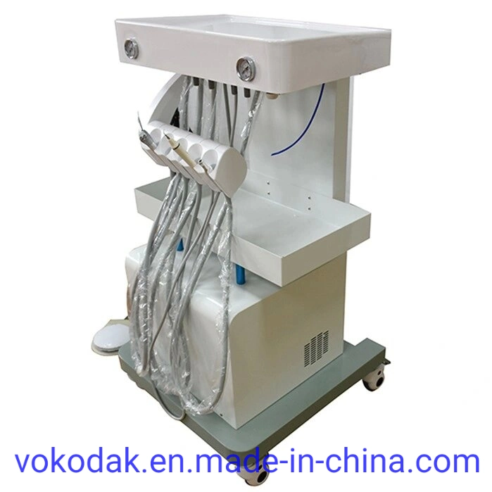 Luxury Dental Equipment Trolley Cart Movable Treatment Desk Portable Dental Unit with LED Dental Oral Operation Lamp Veterinary