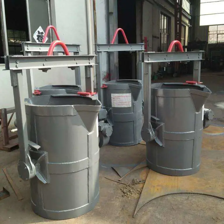 Treatment Ladles Cored Wire Feeding Ductile Iron Ladle for Ladle Refining