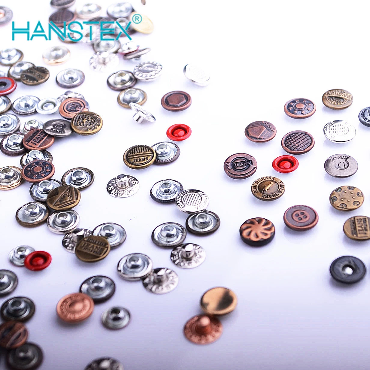 Hans Garment Accessories Fabric Covered Aluminum Button