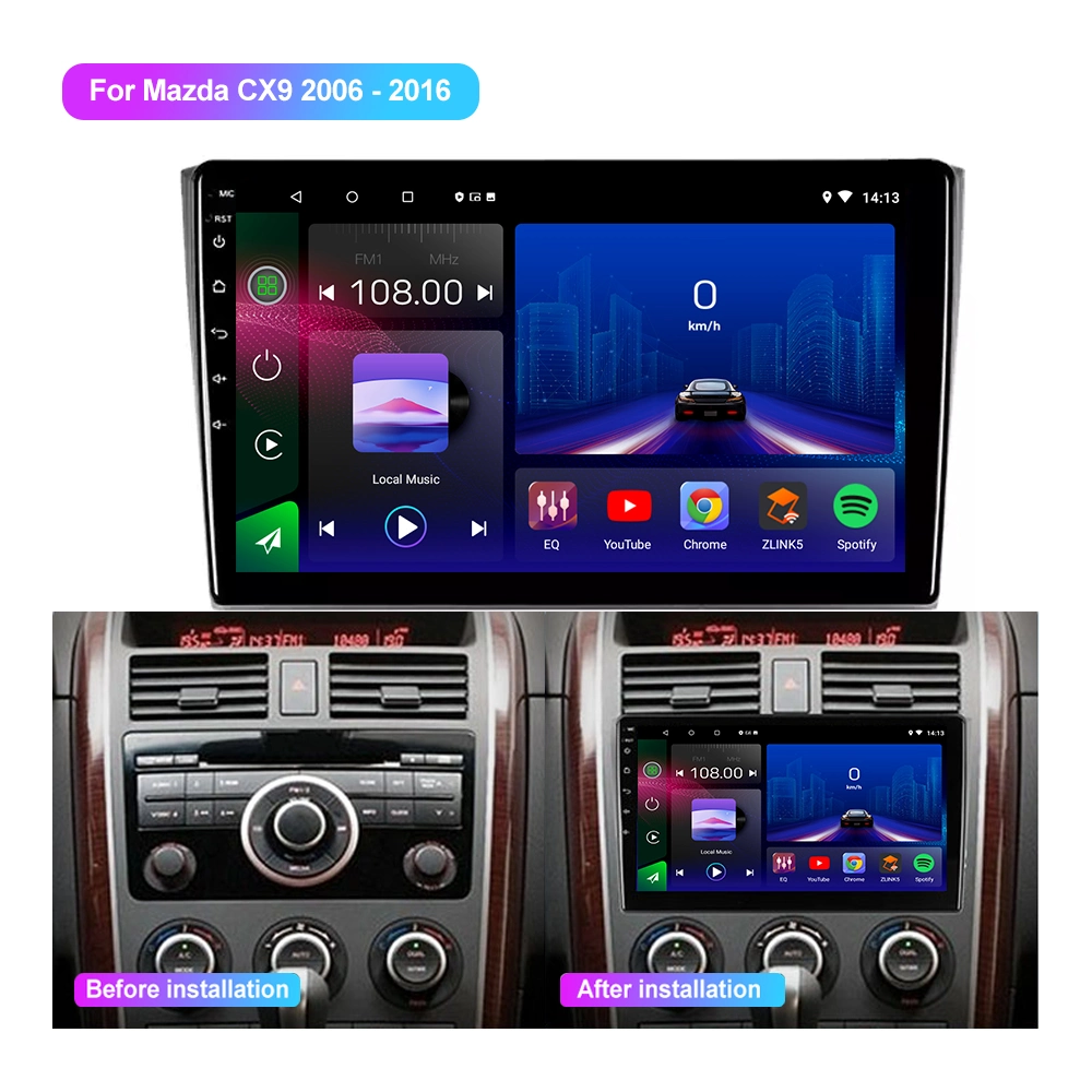 Jmance pour Mazda CX9 2006 - 2016 de l'autoradio lecteur vidéo multimédia audio stéréo de navigation GPS 10 Android Lnch