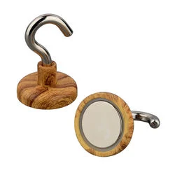 Wooden Printed Magnet Hooks Super Strong Magnetic Holder Neodymium Magnets Hanger