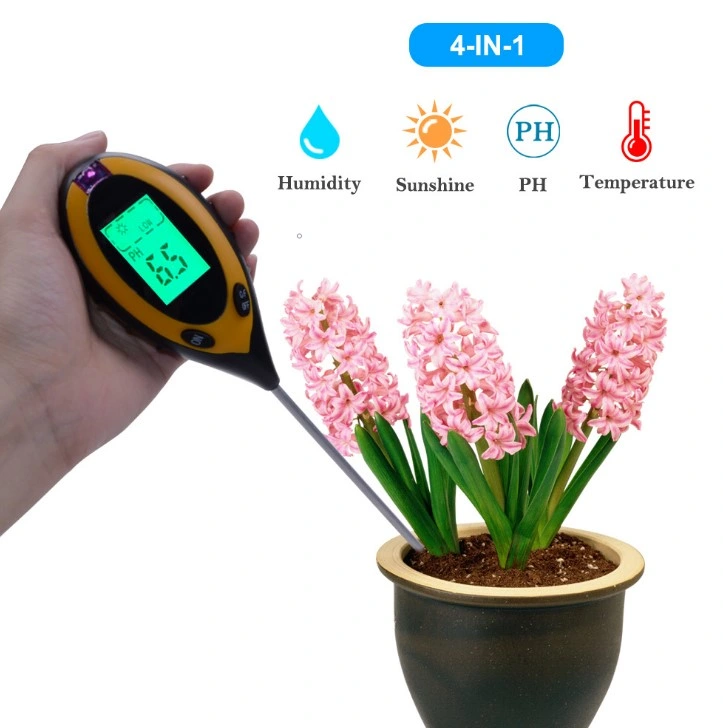 4 in 1 Soil Moisture Temperature Digital pH Meter Garden