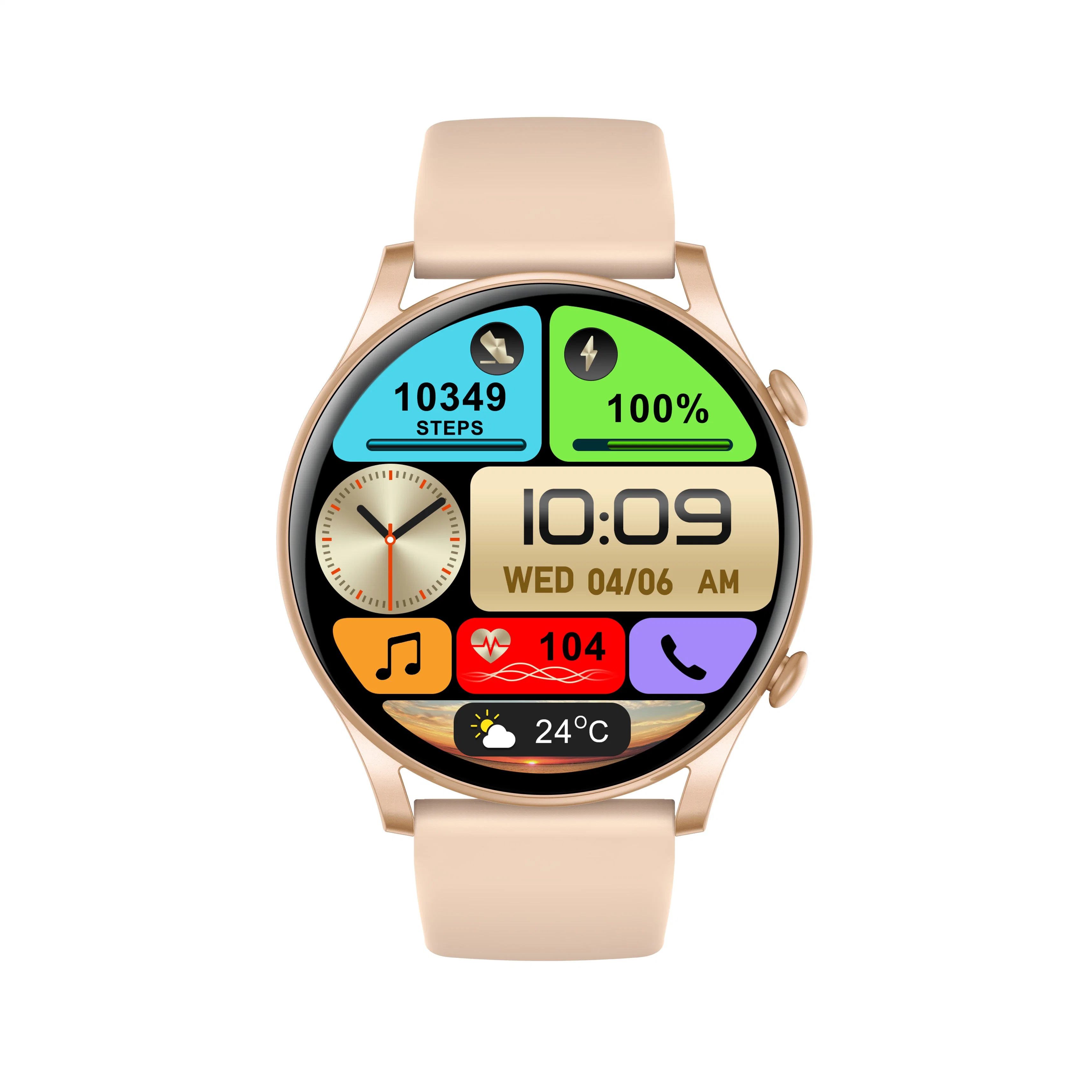 L'écran Ronde L52Pro 1.43pouces AMOLED 466*466 pixels de la pression artérielle Smart Watch