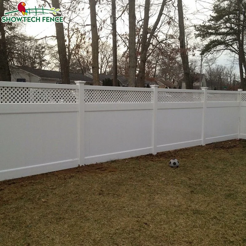 100% Virgin PVC Privacy Fence Lattice Top Vinyl Fence Gate