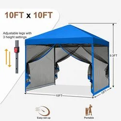 China Tenda Fornecedor Custom 10X10FT Gazebo Dobrável Instant abrigos portáteis