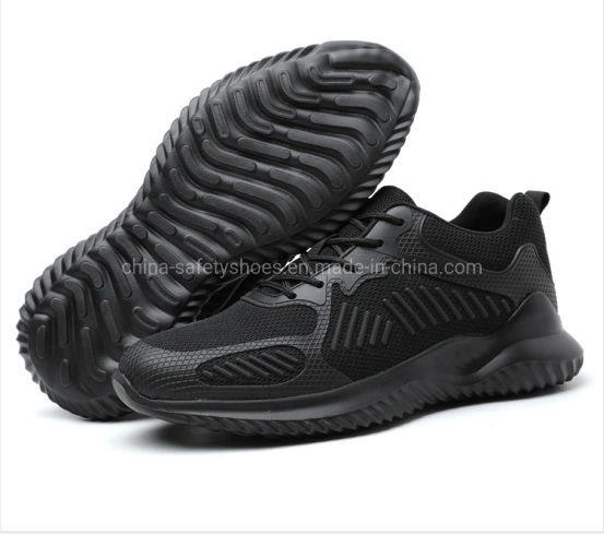 Flyknit Fabric Good Air Permeability Sport Safety Shoes