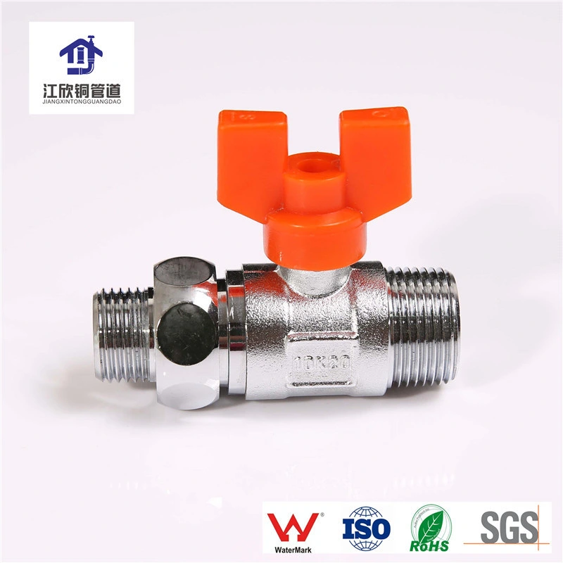 Brass Chrome / Nickel Plating Flexible Plumbing Pipe Gate Valve Plumbing Fitting