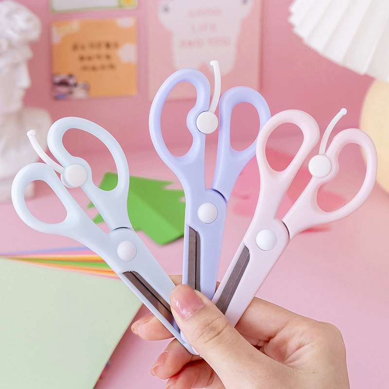 Wholesale/Supplier Paper Cut Plastic Design Safe Kids Handicraft Scissors Student Cartoon DIY Scissors